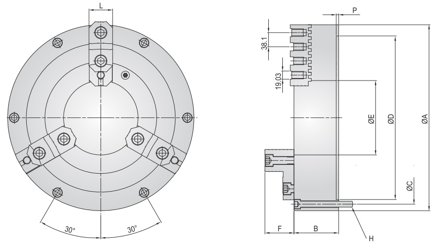 SELF CENTERING SCROLL CHUCKS