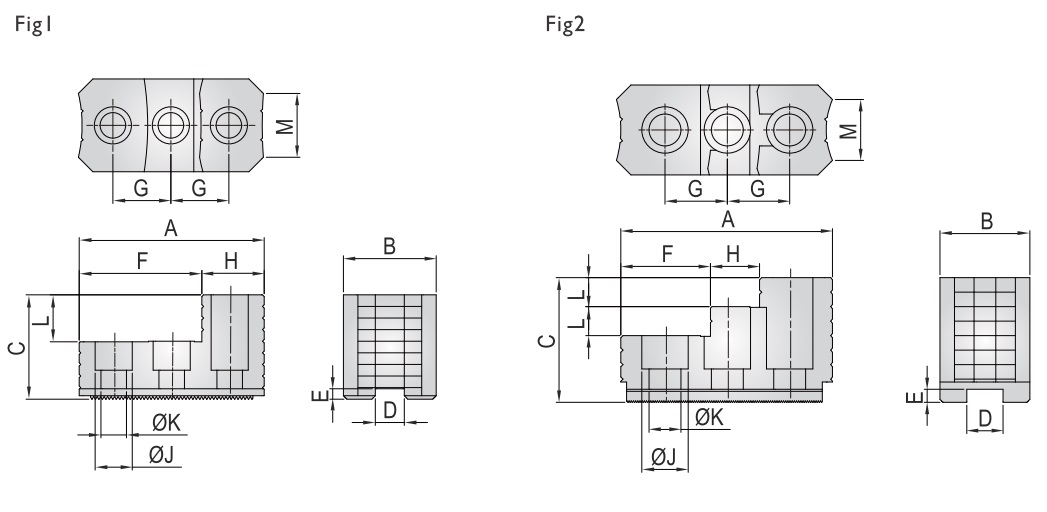 HARD TOP JAWS (SERRATION)