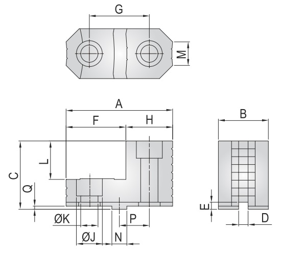 HARD TOP JAWS (TONGUE & GROOVE)